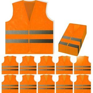 New Safety Vests Bulk Pack - Reflective High Visibility, Men Women, Mesh